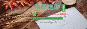 淡绿旅游清新国庆淘宝电商海报banner