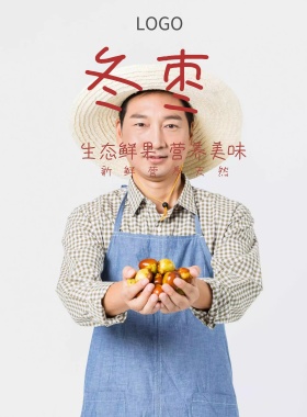 简约中国风冬枣海报设计