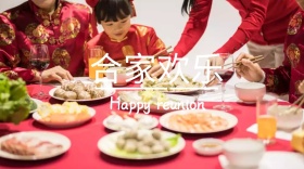 团圆宣传创意简约公众号封面