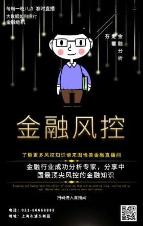 风控知识金色大气手机海报
