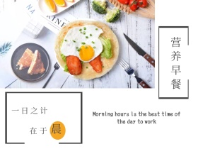 早餐营养创意简洁公众号配图