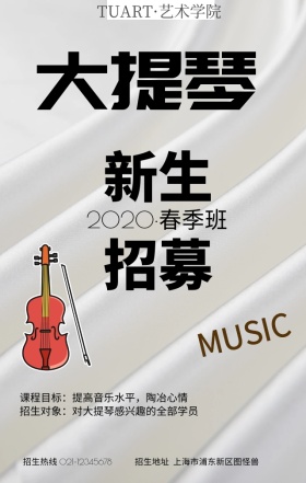 大提琴音乐艺术乐器培训宣传招生手机海报