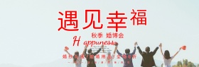 粉色遇见幸福婚博会淘宝海报banner电商