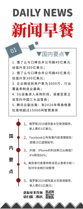 新闻 早报 资讯快览