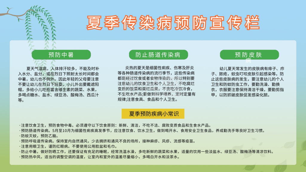 夏季预防传染病中暑