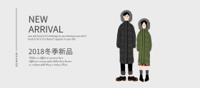 简约冬季淘宝店女装首页banner
