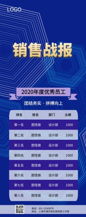 2018年度总结大会光荣榜排行榜营销长图
