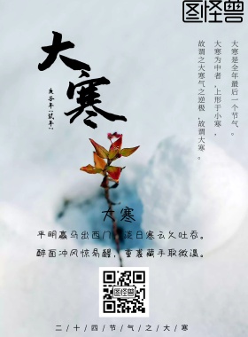 大寒节气宣传海报