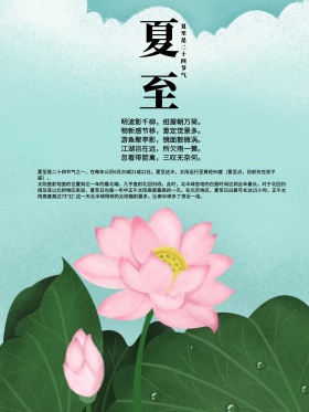 原创插画夏至海报