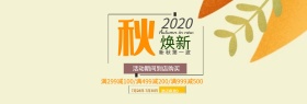 电商淘宝天猫秋季秋天清新女装服装促销海报