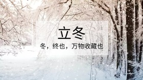 立冬卡通简约冬天公众号封面模版