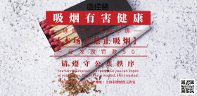无烟标识简约宣传海报
