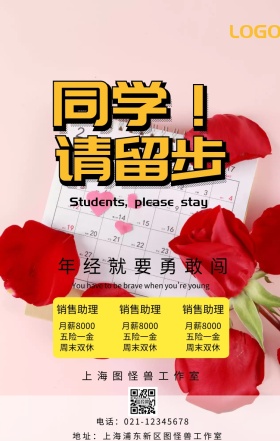 个性简约公司企业校园招聘宣传海报