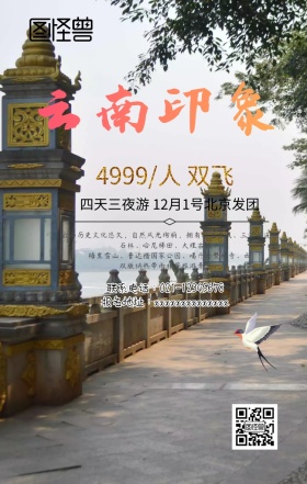 魅力云南自然风景旅游海报