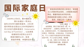 国际家庭日小报手抄报