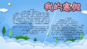 我的寒假手报