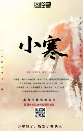 小寒节气祝福宣传海报