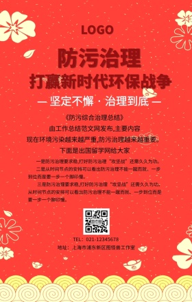 防污治理手机海报