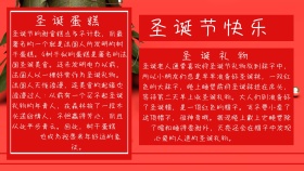 圣诞节红色简约手抄报