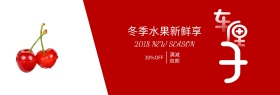 冬季特惠淘宝电商樱桃水果banner