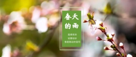 春天的雨 是柔和的 如雾如纱 像是跳动的音符 春季春天你好公众号封面