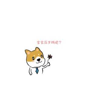 宝宝压岁钱可爱猪新年白简约表情包