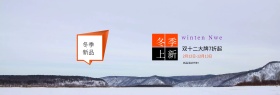 简约女装通用海报banner冬季促销上新