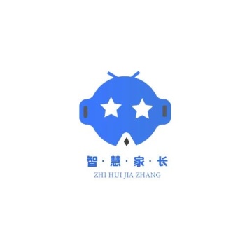 智慧家长智能蓝色简约平面logo设计