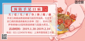 防治手足口病宣传栏简约宣传海报