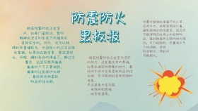 知识宣传安全防震防火黑板报