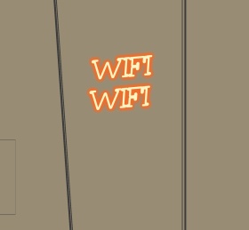 英文发光平面米色字母