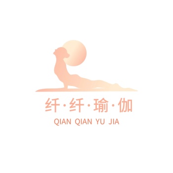 瑜伽运动健身粉色创意logo设计