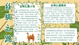 丝绸之路手抄报小报