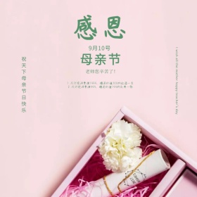 鲜花简约大气母亲节促销专场主图直通车模板