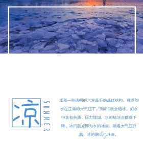 蓝色摄影夏日冰块公众号配图