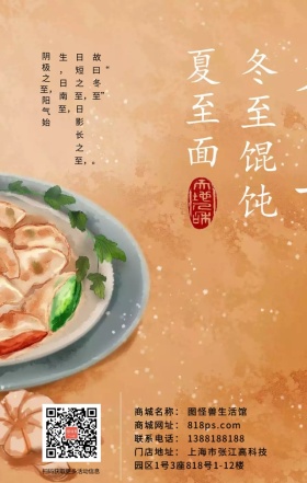 冬至冬天下雪雪天节气问候欧海报