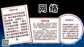 网络黑色红色简约手抄报