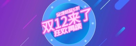 双12狂欢紫蓝淘宝banner