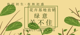 花卉狂欢节绿色简约淘宝banner