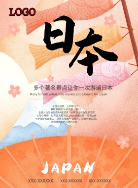 日本旅行宣传推广海报