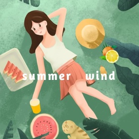 夏天的风纸飞机手机微博封面模版