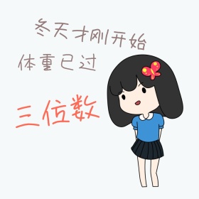 卡通女孩体重减肥表情包