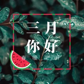 三月 你好 春暖花开 三月你好公众号封面小图