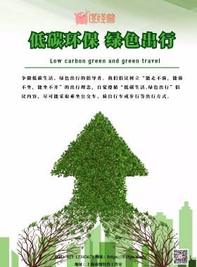 2018绿色出行主题宣传海报