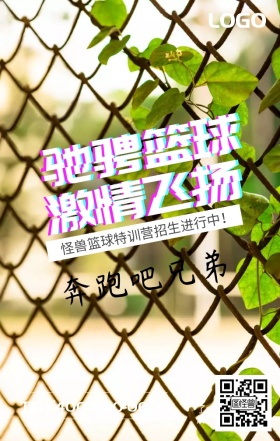 篮球培训手机营销海报