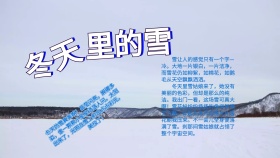 冬天里的雪风景描述抒情手抄报