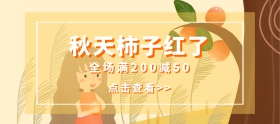 柿子秋天橘色移动端banner