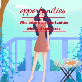 把握机遇简约创意公众号正方形配图