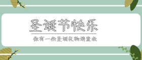 圣诞快乐简约公众号封面