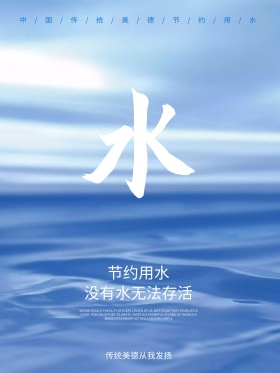 创意节约用水公益宣传海报